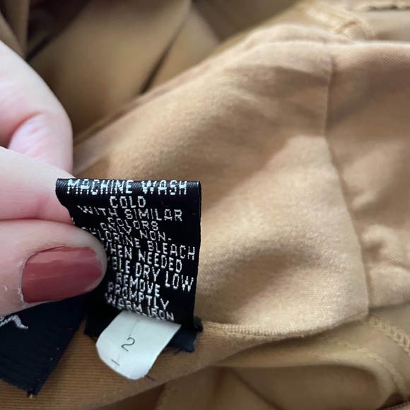 Tip Top Vintage Women's Maxi Dress Embroidered Sleeveless Brown Suede Empire - Picture 14 of 16